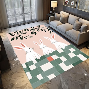 Lovely decor rug, Modern print rug, New style rug, Non-slip rug, Home decoration rug, Bedroom rug, Cozy runner rug, Easy to clean rug