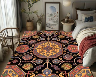 Minimalist rug, Machine washable rug, Soft rug for any room, Non slip area rug, Balcony rug, Hallway rug, Traditional rug, Room rug, H-818