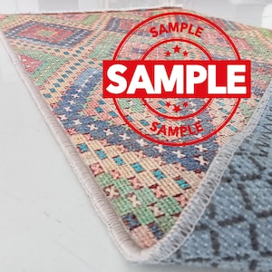 Orange Purple Rug Modern Rug Bold Pattern Rug Abstract Rug - Etsy