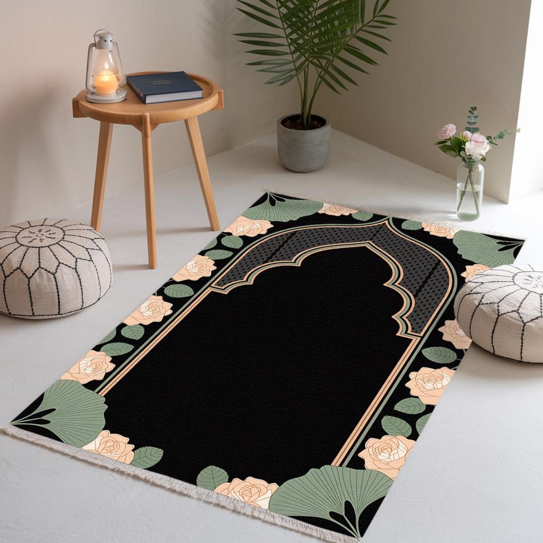 Religious Prayer Rug, Unique Menorah Prayer Rug, Meditation Rug ...