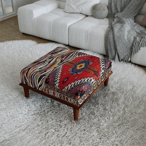 Künstlerische Patchwork Boho Sitzbank, Tribal Bunt Make-up Sitzbank, H-1117