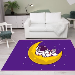 Space carpet, Astronaut rug, Print rug, Turkish rug, Area rug, Bohemian rug, Kids room rug, Playing area rug, Living room rug