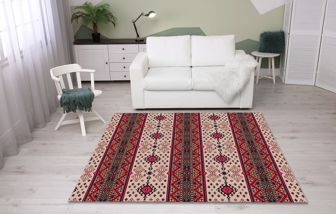 Tribal Rug, Kitchen Rug, Aztec Rug, Area Rug, Salon Rug, Living Room ...