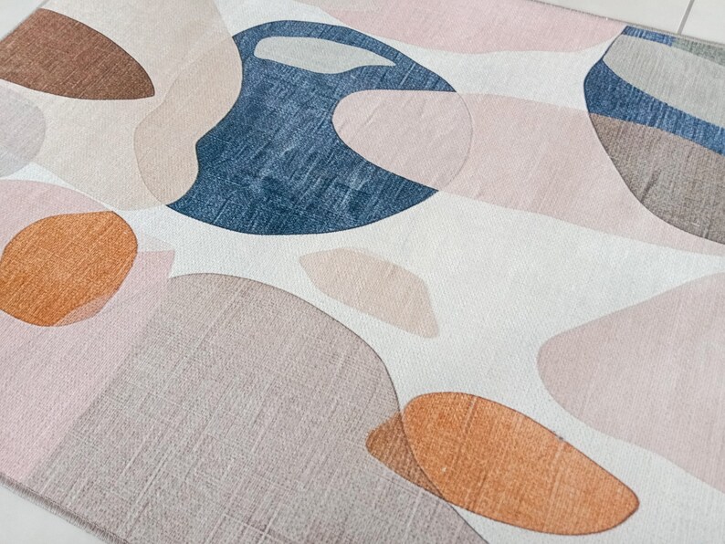 Non-slip rug, Bedroom area rug, Balcony rug, Colourful rug, Washable rug, Geometric patterned rug, Contemporary rug, Easy to clean rug,