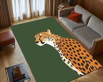 Animal print rug, Bedroom rug, Bright color rug, Machine washable rug, Durable rug, Hallway runner rug, Saloon rug, Non-slip rug, Cozy rug