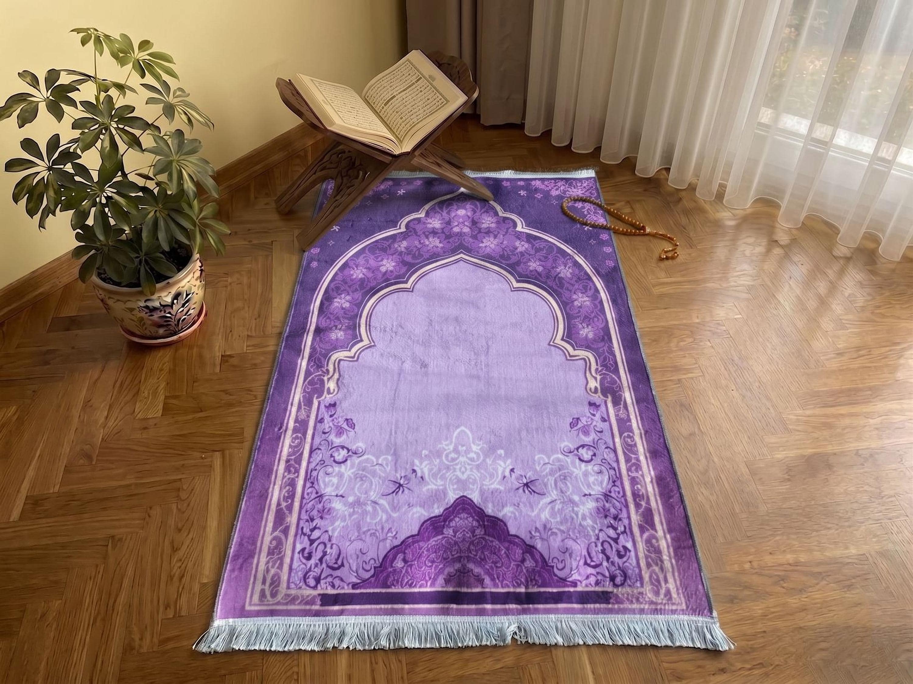 Purple Prayer Rug: Orthopedic Sajadah & Personalized Janamaz - Etsy