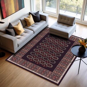 Kilim pattern rug, Turkish rug, Oushak area rug, Washable rug, Ethnic rug, Living room rug, Bedroom rug, Anatolian rug, Boho decor rug