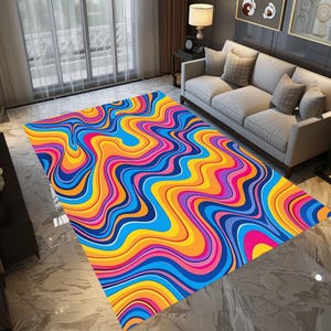 Abenteuerteppich, Stilvoller Teppich, Künstlerteppich, Gedruckter Läuferteppich, Waschbarer Teppich, rutschfester Teppich, Teppich für den Außenbereich, Luxusteppich, Moderne Kunst