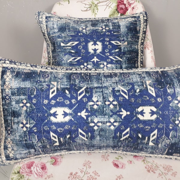 Navy blue pillow, Accent pillow, Bench cushion, Pillow cases, Pillow for couch, Soft pillow, Southwestern pillow, Salon pillow, Pillow cover