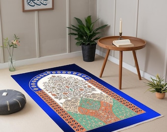 Salah Matte, Bodenmatte, eleganter Gebetsteppich, muslimischer Hausteppich, Geschenkteppich, Hochzeitsgeschenk, Paargebetsteppich, dicker islamischer Gebetsteppich