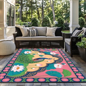 Cute bedside rug, Peacock pattern rug, Corridor runner rug, Anniversary rug, Multiple size rug, Living room decor, Non slip rug, H-923