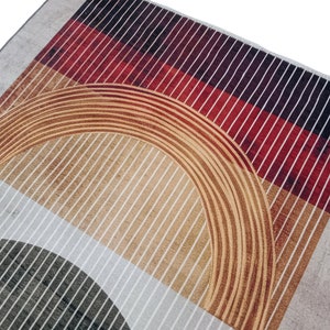 Southwestern Rug, Modern Art Rug, Wall Art Rug, Yellow Large Rug, Stripe Design Rug, Garage Rug, Bohemian Rug, Rustic Large Rug, Digital Rug