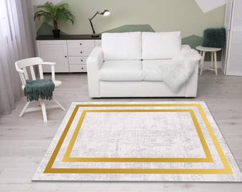 Turkish Cotton Bohemian Rug, Washable Non-Slip Area Floor Rug