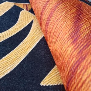 Orange zebra printed rug, Washable rug, Eco-friendly rug, Livingroom rug, Accents rug, Non-slip rug, Animal print rug, Desing area rug
