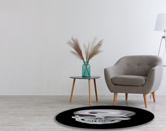 Make up rug, Skull rug, Circle rug, Round rug, Decorative rug, Wall decor rug, Bohemian rug, Rustic rug, Nomadic rug, Gothic rug, Punk rug