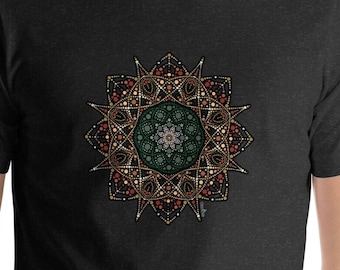 Peyote Spiral Mandala, Lophophora Williamsii Tribal Art Style Unisex t-shirt