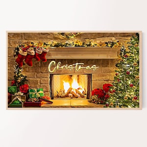 Cozy Fire Frame TV Art, Samsung Frame TV Art Christmas, Cozy Fire in Fireplace, TV Frame Art Cozy Fire, Christmas Frame Tv Art, Frame Tv Art