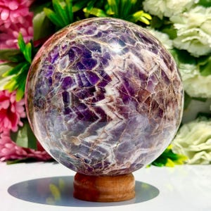 Polerad Super Seven Melody Stone Sphere | Multimineral Quartz Crystal Ball (samlardekor)