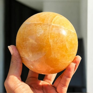 100 MM Golden Quartz Sphere Beautiful | Golden Quartz Natural Crystal Healing Vibration Stone SPHERE BALL, Large Golden Healer Quartz