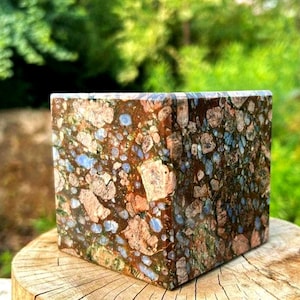 80 MM Large and Rare Que Sera Cube Natural Crystal Healing Gemstone Polished Mineral Energy / Cube Shaped Decorative Collectible Specimen