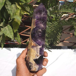 Amethyst Crystal Tower – Natural Purple Stone for Healing, Spiritual Growth, Meditation & Crown Chakra
