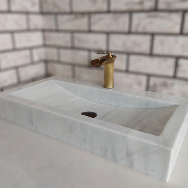 Marble Wall Mounted Sink Etsy