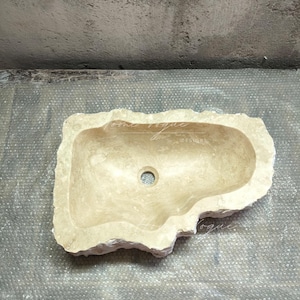 Marble Sink Hand Carved, Travertine Sink, Unique Shape Stone Sink, Stone Bathroom Sink, Chiseled Stone Sink, Marble Sink