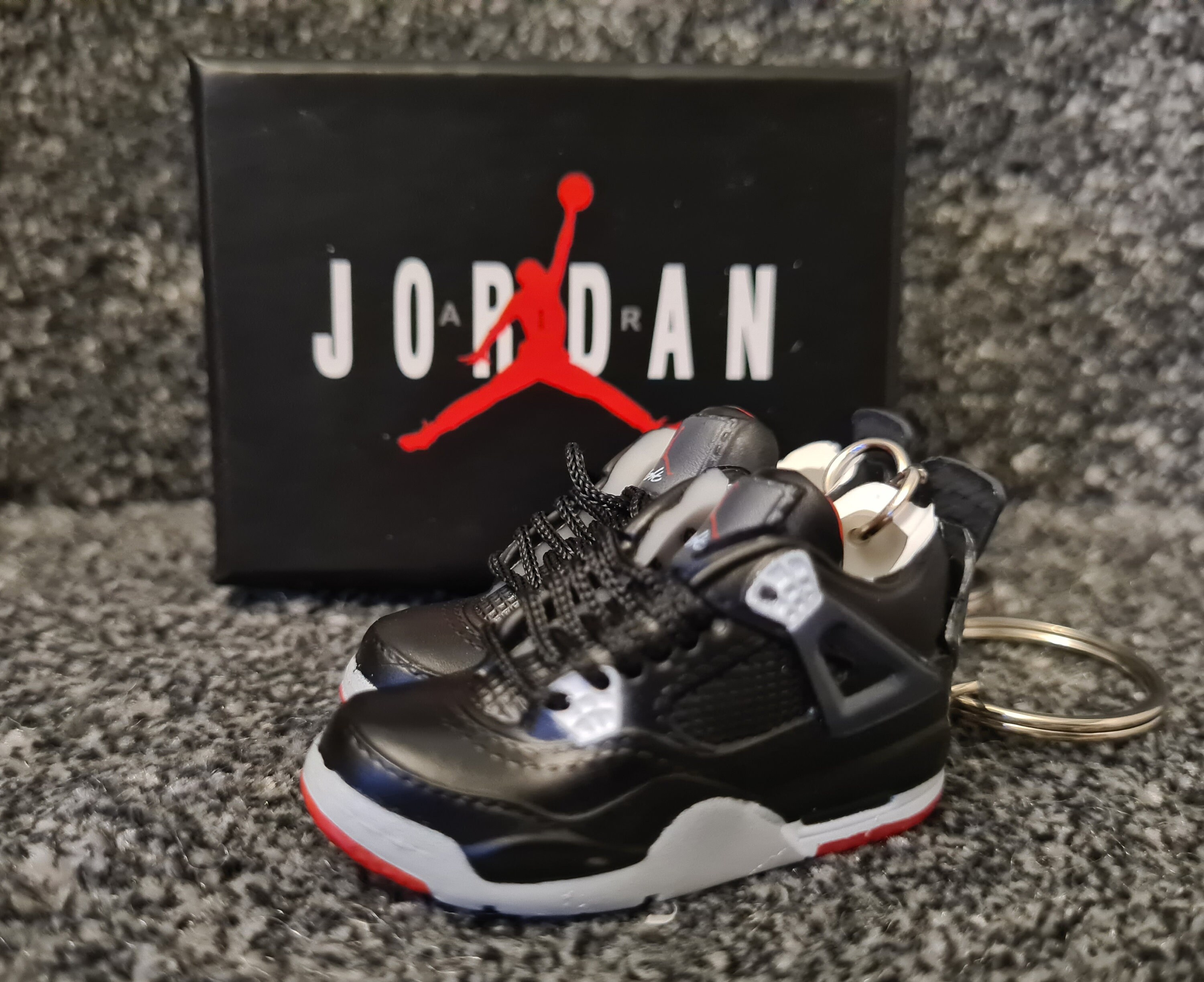 3D Mini Jordan AJ4 Keychain Bred Black Cement Box Mini Sneaker - Etsy 3D Mini Jordan Aj4 Keychain Bred Black Cement Box Mini Sneaker - Etsy