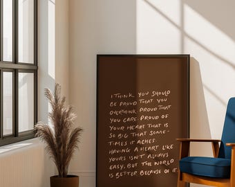 Jag tycker att du borde vara stolt tryck: Handmålad typografi