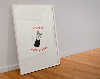 Rolling Stones Print: Rock 'n' Roll Home Decor (A6-A0)