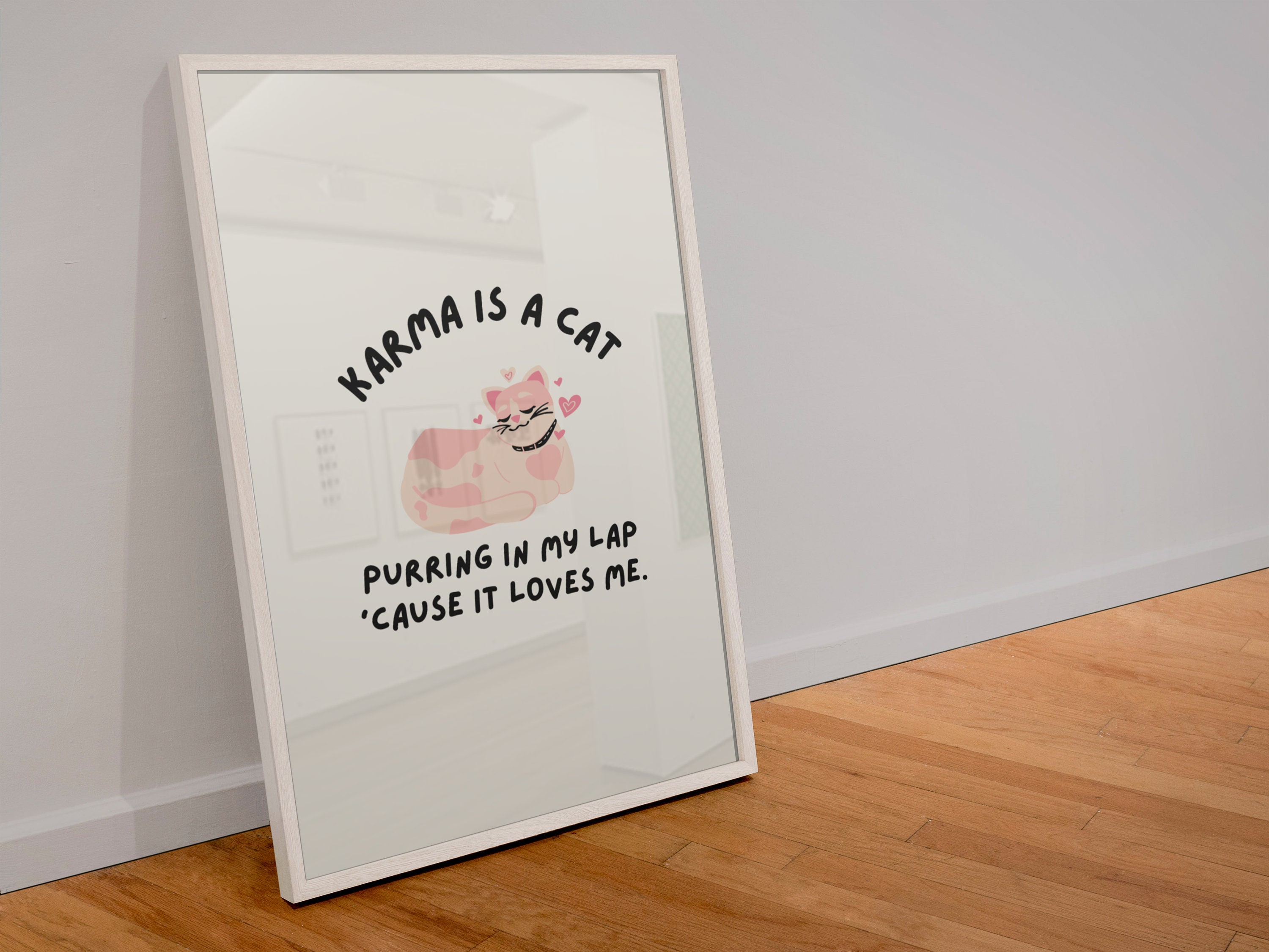 Karma is a Cat Art Print: Taylor Swift Midnights Inspired