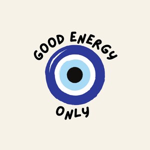 Good Energy Only Evil Eye Print: Trendy Summer Wall Art bild 2