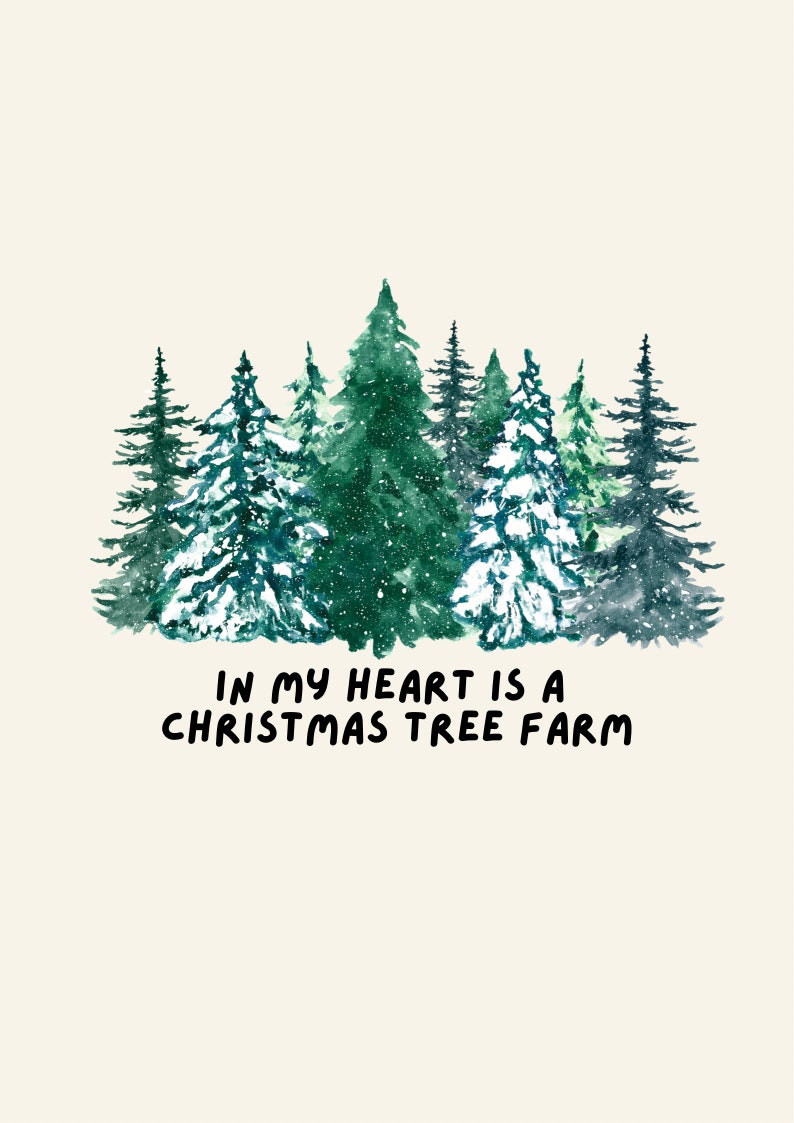 Taylor Swifts Christmas Tree Farm Inspired Print Taylor Etsy UK