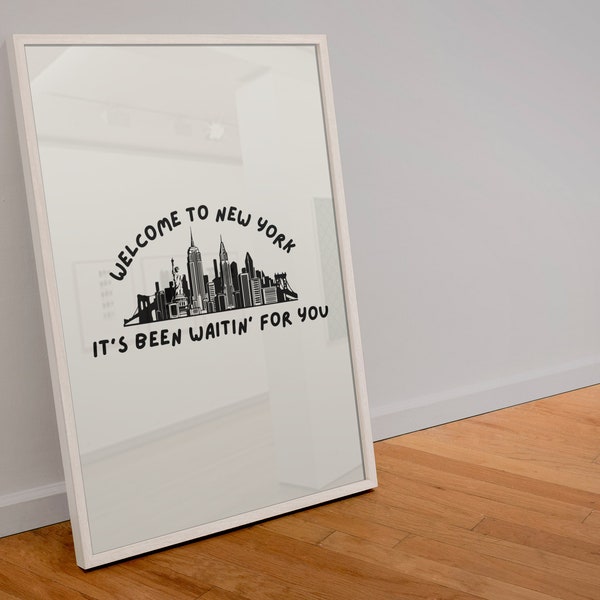 Welcome to New York Lyrics print | Taylor Swift inspired | New York | travel | pop music print | A6 A5 A4 A3 A2 A1 A0 6x4 5x7