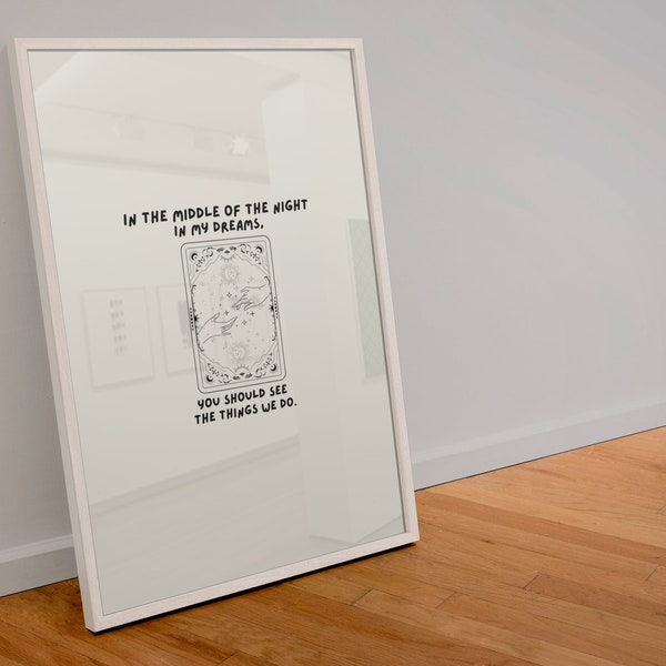 Are you ready for it Lyrics print | in the middle of the night in my dreams | reputation | Taylor Swift inspired | pop music print | A4 A5