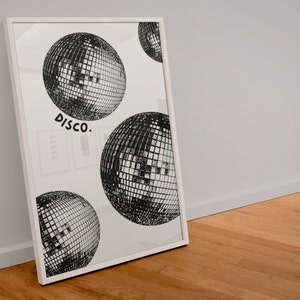 Disco Ball Print: Trendy Music Inspired Gallery Wall Art