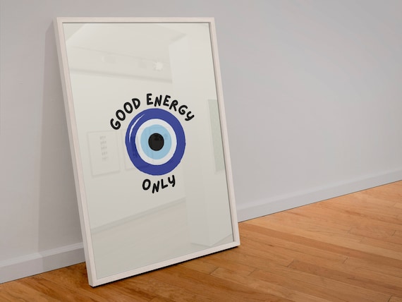 Good Energy Only Evil Eye Print: Trendy Summer Wall Art