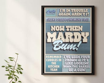 Mardy Bum Lyrics Print: Arctic Monkeys Inspired Typography