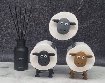 Toilettenpapierhalter Schaf – lustige Badezimmer-Deko aus PLA | stapelbar, in 20+ Farben | 3D‑Druck Geschenkidee
