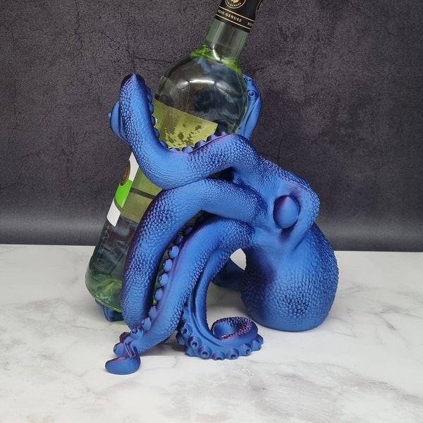 Weinflaschenhalter | Flaschenhalter | Oktopus | Krake | Tintenfisch | 3D Druck | echter Blickfang