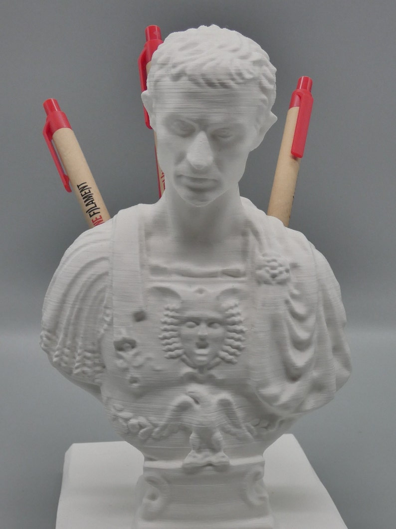 Julius Caesar Pen holder Organizer Statue Roman Empire image 6