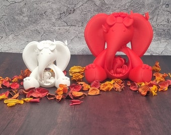 Elefant | Mutter | Elefanten Mama mit Babyelefant | Geschenk | Muttertag | etwas besonderes