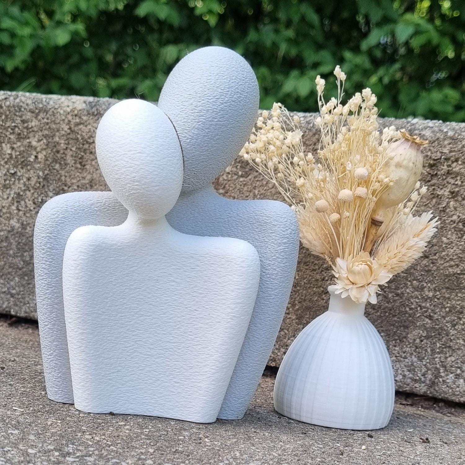 Design Toscano Figur 'Die Sanfte Umarmung' – Handbemalt, Aus Steinsplitt & Harz, Für Garten & Wohnraum