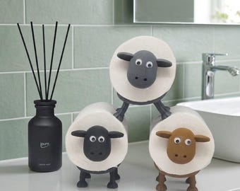 Toilettenpapierhalter Schaf – lustige Badezimmer-Deko aus PLA | stapelbar, in 20+ Farben | 3D‑Druck Geschenkidee