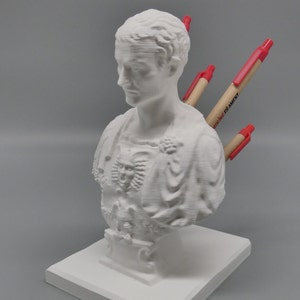 Julius Caesar Pen holder Organizer Statue Roman Empire image 5