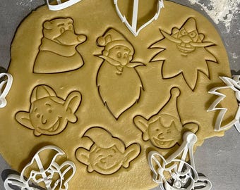 Weihnachts-Ausstechformen 18-teilig – Weihnachtsmann, Baum, Schneeflocke, Lebkuchenmann, Schneemann, Zuckerstange | Edelstahl Backformen