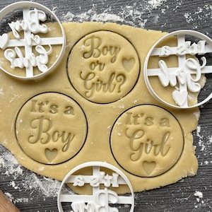 Set baby shower formine per biscotti 3 pezzi | Ragazza o ragazzo