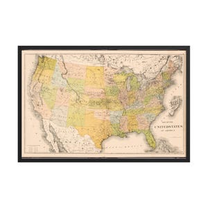 1881年アメリカ合衆国地図（H. Belden & Co. 製）｜ヴィンテージ地図ウォールアート｜アメリカの歴史地図
