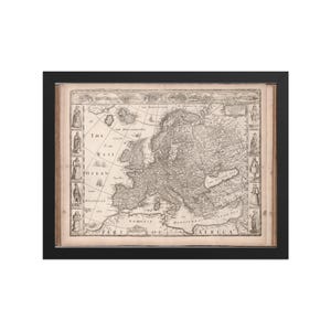 Kaart van Europa uit 1626 door John Speed – antieke reproductiekunst aan de muur – vintage kaartafdruk – gratis wereldwijde levering