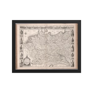 1626 John Speed Landkarte von Deutschland, Niederlande, Polen, Österreich – Antiker europäischer Atlas-Druck